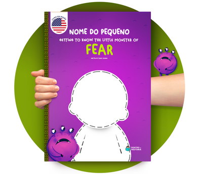 Cena do livro Personalizado do livro 🇺🇸  Monstrinho do Medo