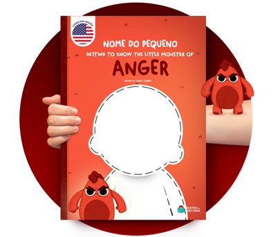 Cena do livro Personalizado do livro 🇺🇸  Monstrinho da Raiva