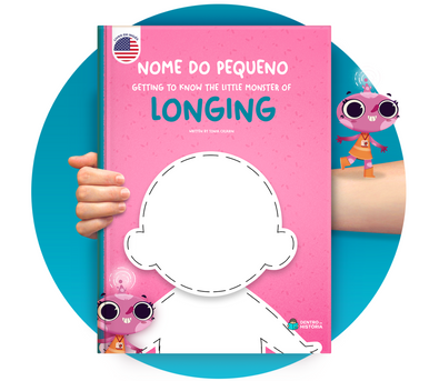 Cena do livro Personalizado do livro 🇺🇸  Monstrinho da Saudade