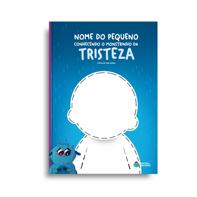 Capa do livro personalizado do Monstrinho da Tristeza