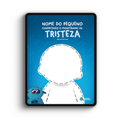 Capa do livro personalizado do O Monstrinho da Tristeza