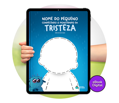 Cena do livro Personalizado do livro O Monstrinho da Tristeza