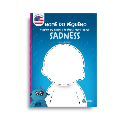 Capa do livro personalizado do 🇺🇸  Monstrinho da Tristeza