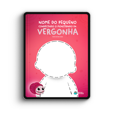 Capa do livro personalizado do O Monstrinho da Vergonha