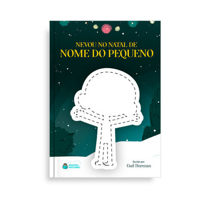 Capa do livro personalizado do Nevou No Natal