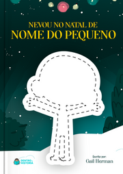 Capa do livro personalizado do Nevou No Natal