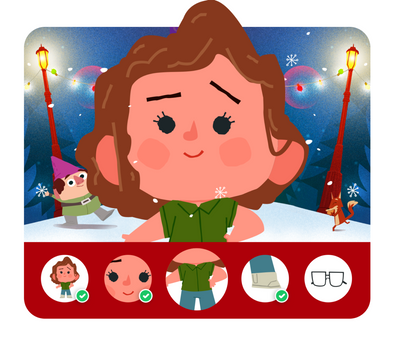 Personalização do protagonista na história personalizada do Datas Especiais