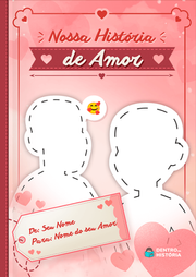 Capa do livro personalizado Nossa história de amor