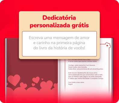 Cena do livro Personalizado do livro Nossa história de amor Cena do livro Personalizado do livro Nossa história de amor