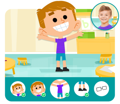 Personalização do protagonista na história personalizada do Linguagem Lúdica