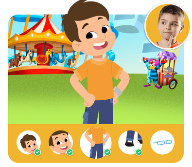 Personalização do protagonista na história personalizada do Onde Está?