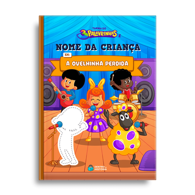 Capa do livro personalizado do  3 Palavrinhas em A Ovelhinha Perdida