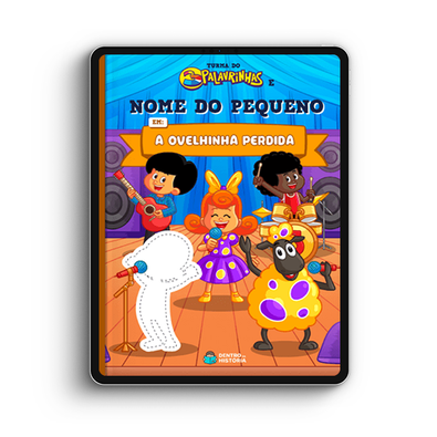 Capa do livro personalizado do A Ovelhinha Perdida