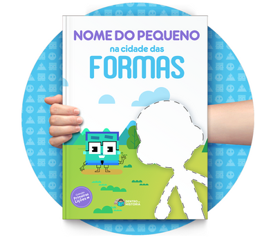 Cena do livro personalizado Cidade das Formas