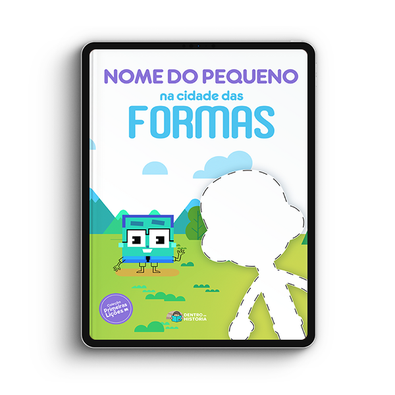 Capa do livro personalizado do A Cidade das Formas
