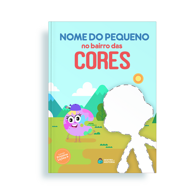 Capa do livro personalizado do Bairro das Cores
