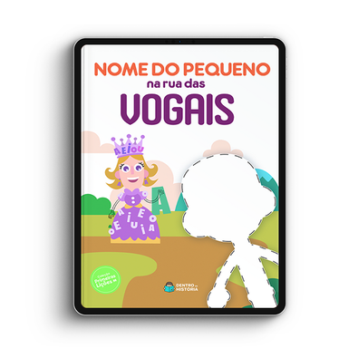 Capa do livro personalizado do A Rua das Vogais