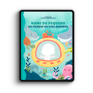 Capa do livro personalizado do Parque da Vida Marinha