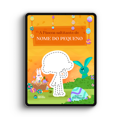 Capa do livro personalizado do A Páscoa Saltitante