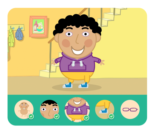 Personalização do protagonista na história personalizada do Peppa Pig