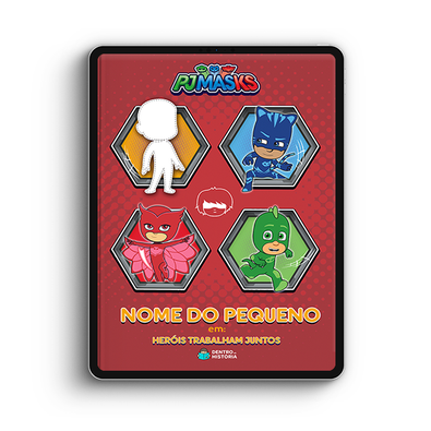 Capa do livro personalizado do Heróis Trabalham Juntos