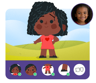 Personalização do protagonista na história personalizada do Ciranda Cultural