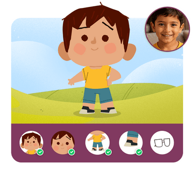 Personalização do protagonista na história personalizada do Ciranda Cultural