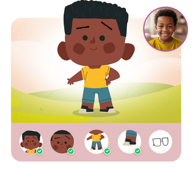 Personalização do protagonista na história personalizada do Ciranda Cultural