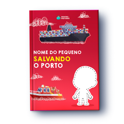 Capa do livro personalizado do Salvando o Porto