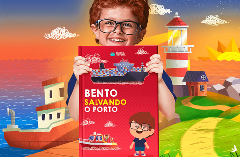 Foto de uma criança com sua Coleção Vai e Vem