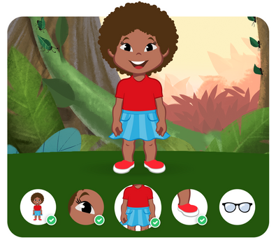 Personalização do protagonista na história personalizada do Smilingüido Personalização do protagonista na história personalizada do Smilingüido