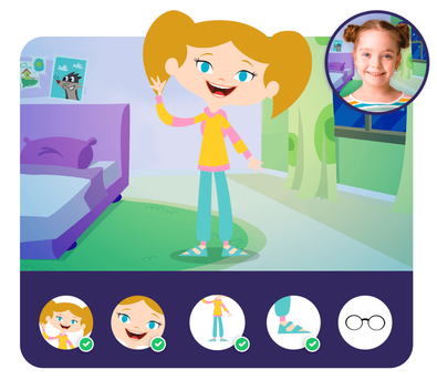 Personalização do protagonista na história personalizada do Show da Luna!