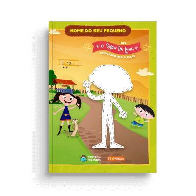 Capa do livro personalizado do Brincando nas Alturas