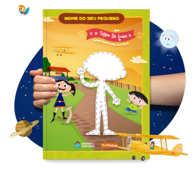 Cena do livro Personalizado do livro Brincando nas Alturas