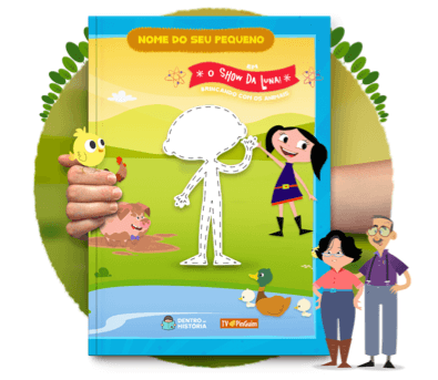 Cena do livro personalizado Brincando com os Animais