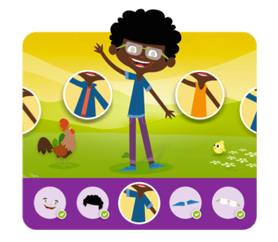 Personalização do protagonista na história personalizada do O Show da Luna!