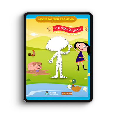 Capa do livro personalizado do Brincando com os Animais