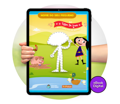 Cena do livro Personalizado do livro Brincando com os Animais