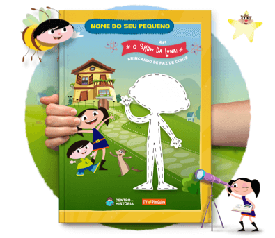 Cena do livro personalizado Brincando de Faz de Conta