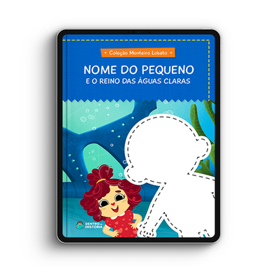Capa do livro personalizado do Reino das Aguas Claras