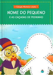 Capa do livro personalizado do As Caçadas de Pedrinho