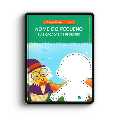 Capa do livro personalizado do As Caçadas de Pedrinho