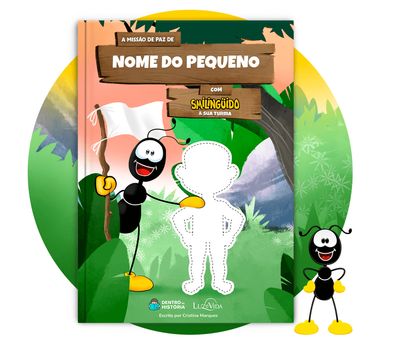 Cena do livro Personalizado do livro Missão de Paz