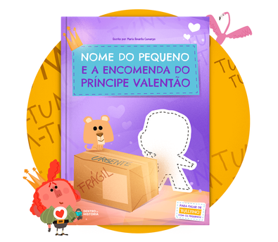 Cena do livro Personalizado do livro A Encomenda do Príncipe Valentão