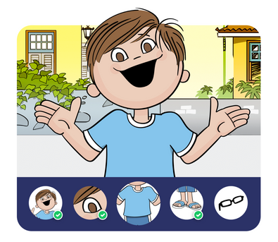 Personalização do protagonista na história personalizada do Menino Maluquinho