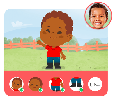 Personalização do protagonista na história personalizada do Dentro da História