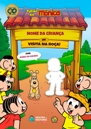 Capa do livro personalizado do Turma da Mônica - Visita o Chico Bento