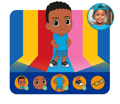 Personalização do protagonista na história personalizada do Luccas Neto