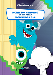 Capa do livro personalizado de Uma Visita à Monstros S.A.