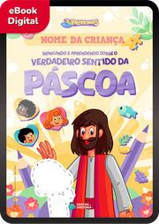 Capa do livro personalizado A Verdadeira Surpresa de Páscoa